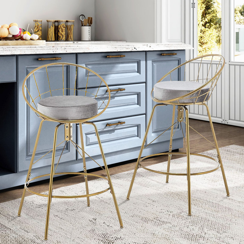 Everly Quinn Rosalynn Swivel Counter & Bar Stool & Reviews Wayfair